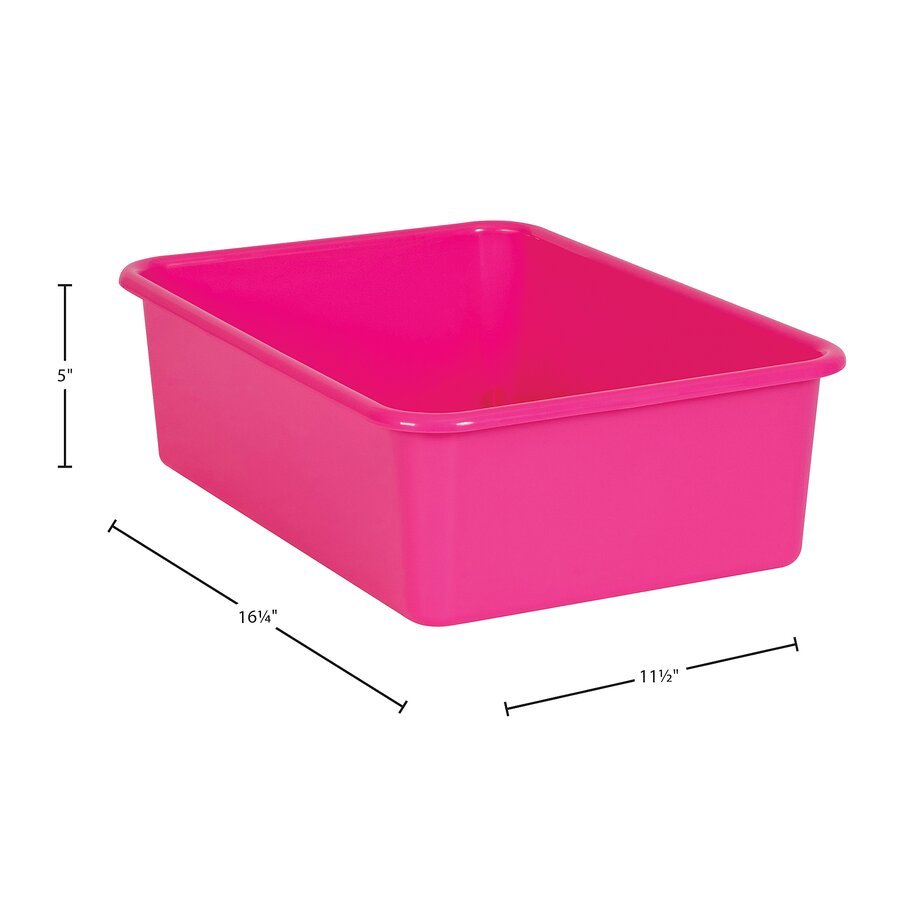 Large Plastic Storage Bin - Pink - Tools 4 Teaching