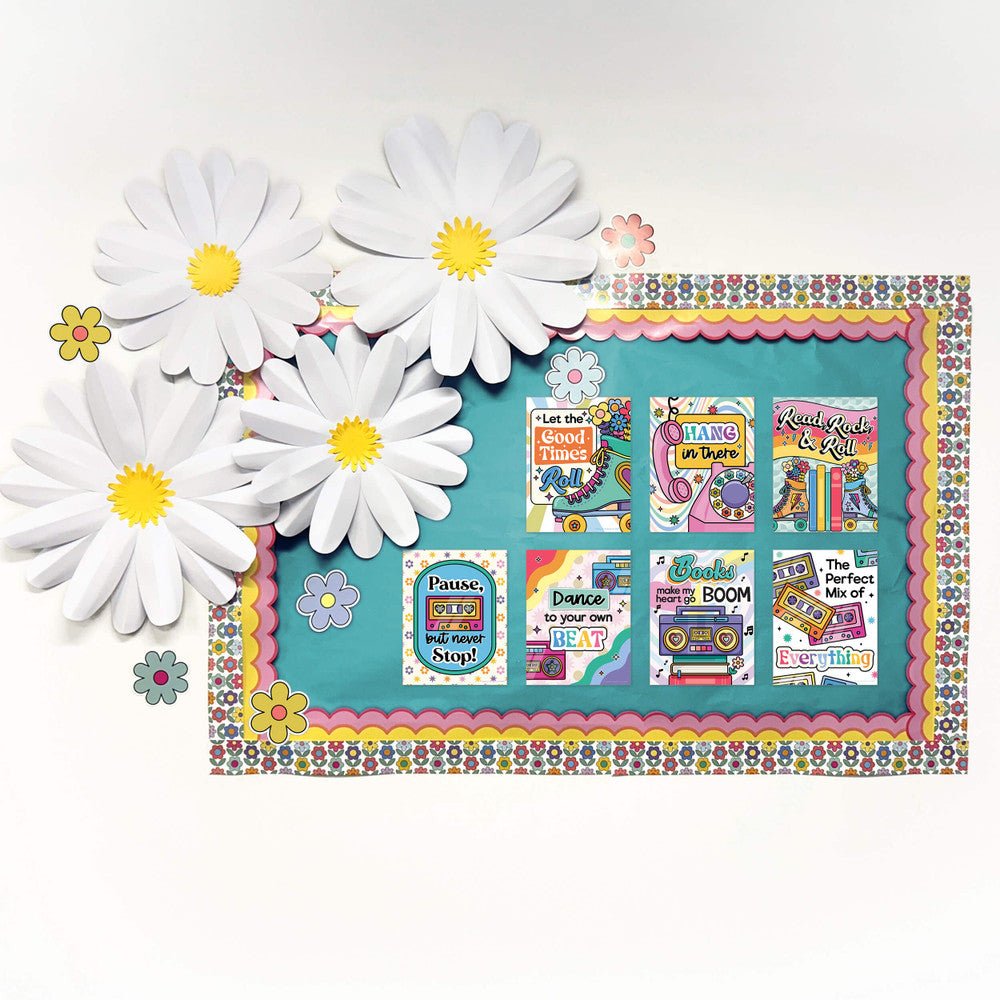 Retro Remix Jumbo 3D Flowers-Accents-Tools 4 Teaching-Classroom Decor and More