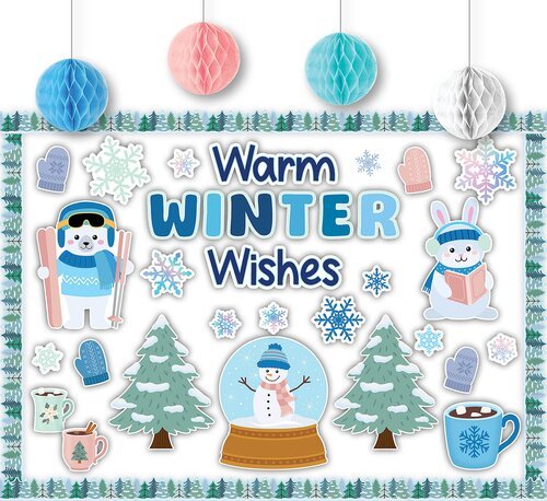 Warm Winter Wishes Create and Decorate Quick Kit-Decor-Tools 4 Teaching-Classroom Decor and More