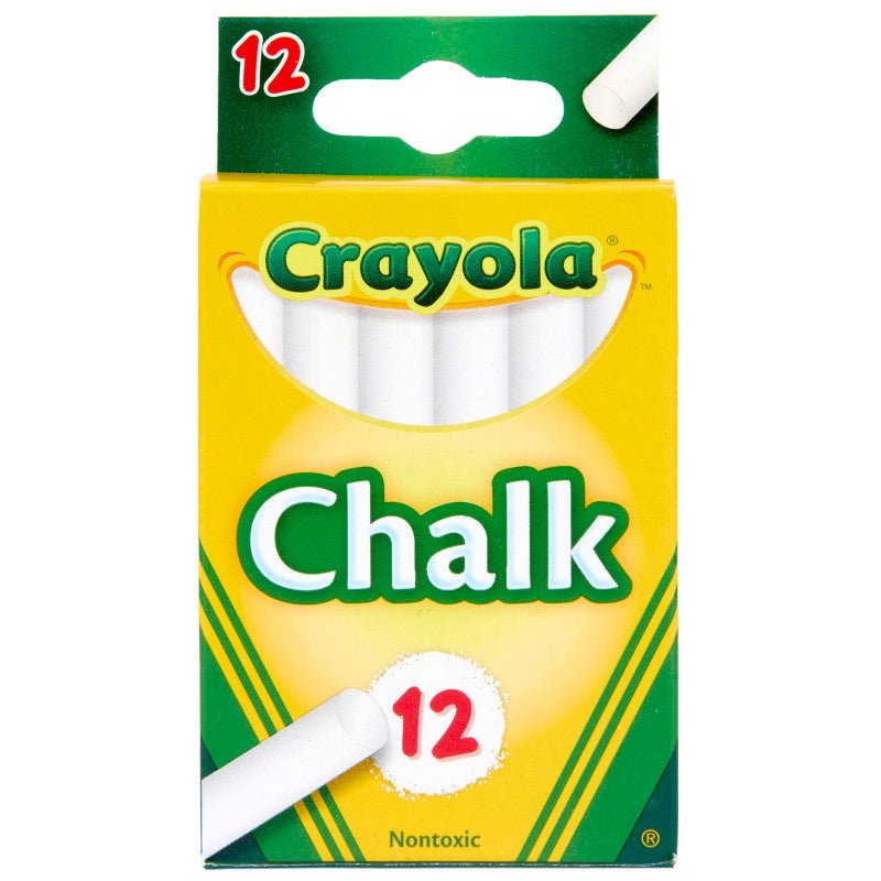 12 ct. White Children's Chalk-Art Supplies-Tools 4 Teaching-Classroom Decor and More