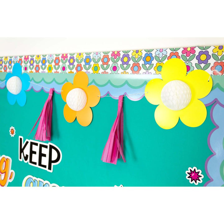 Retro Remix Flowers and Tassels-Garland-Tools 4 Teaching-Classroom Decor and More