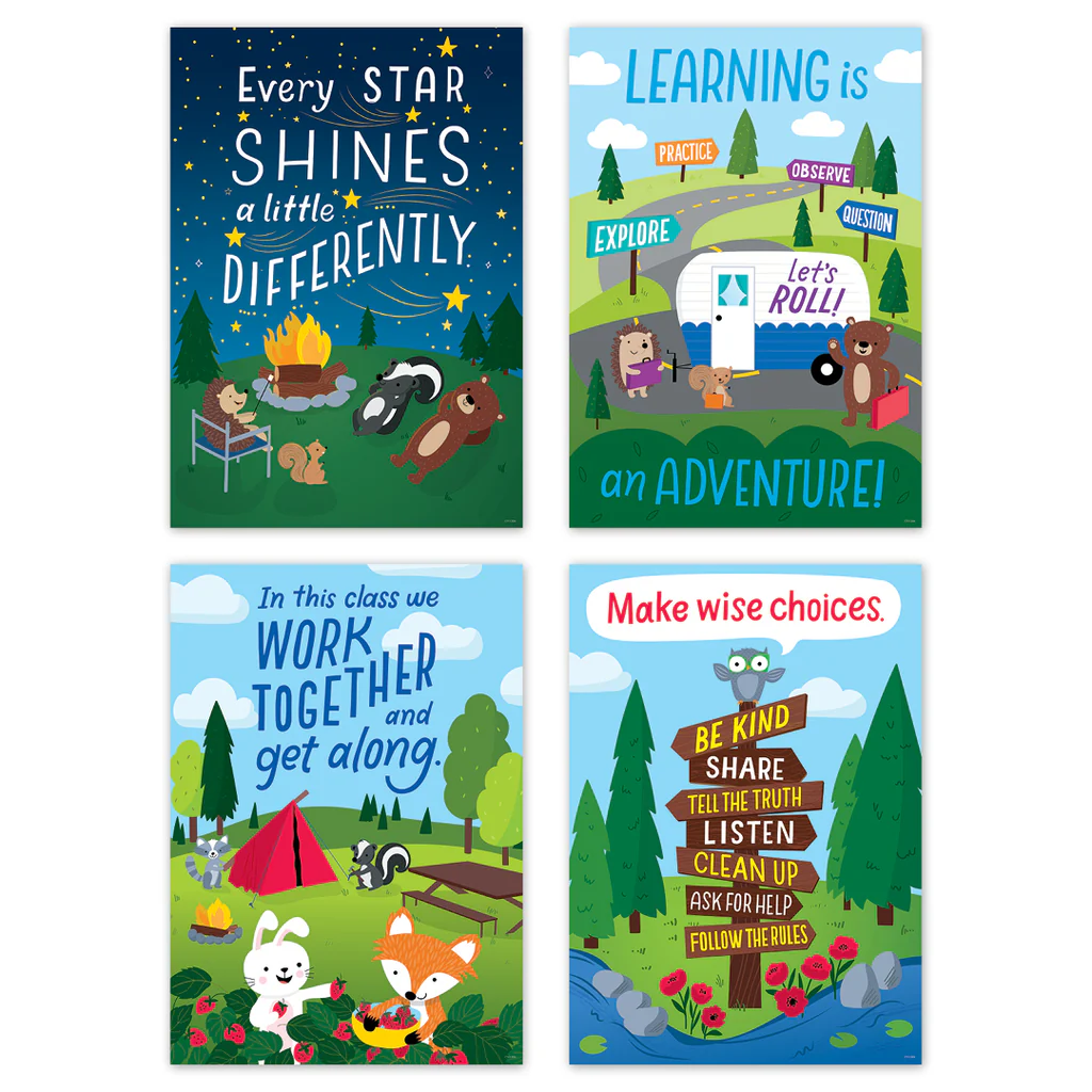 Woodland Friends Inspire U - 4 Poster Pack - Tools 4 Teaching