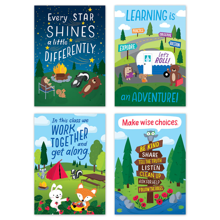 Woodland Friends Inspire U - 4 Poster Pack - Tools 4 Teaching