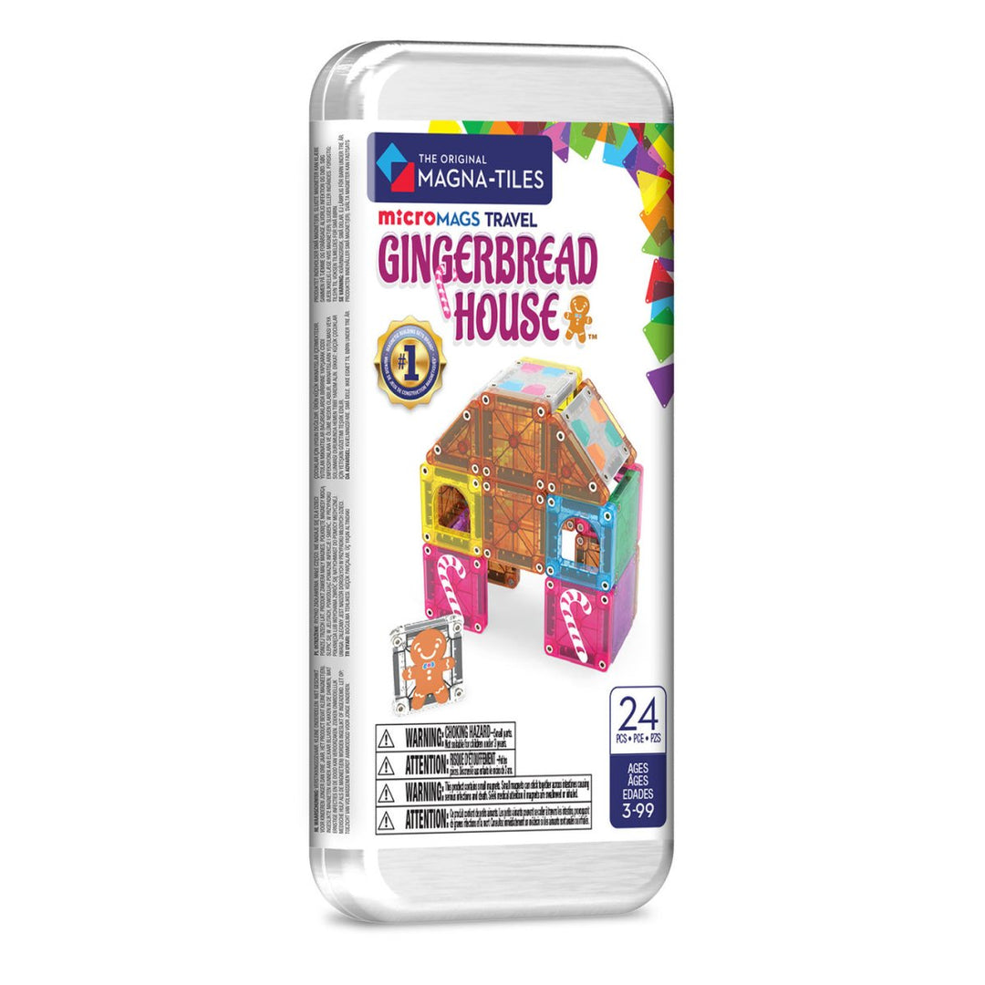 MAGNA-TILES® microMAGS™ Gingerbread House 24 Piece Travel Set - Tools 4 Teaching
