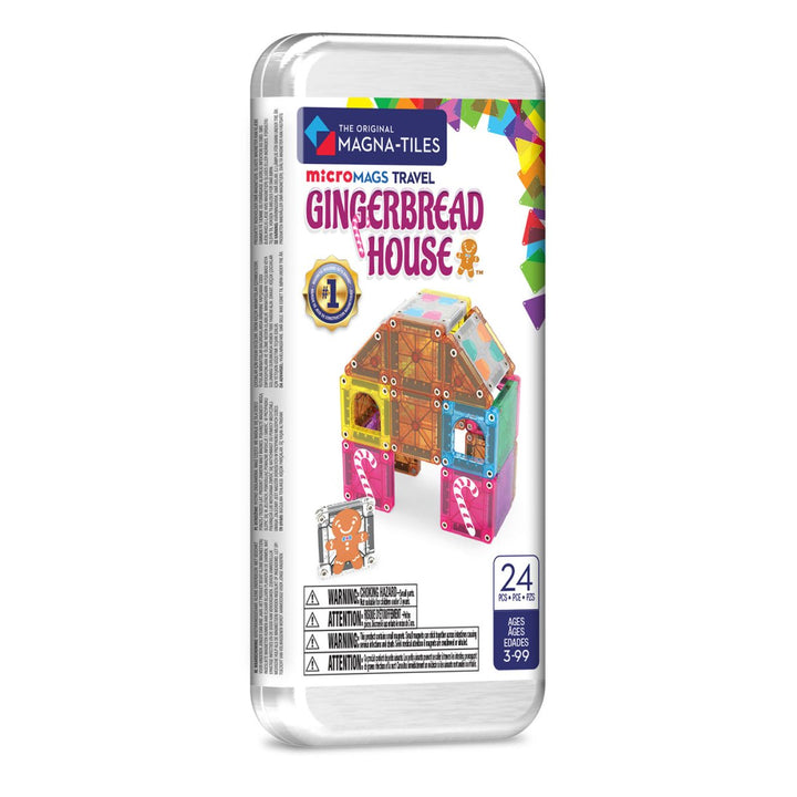 MAGNA-TILES® microMAGS™ Gingerbread House 24 Piece Travel Set - Tools 4 Teaching