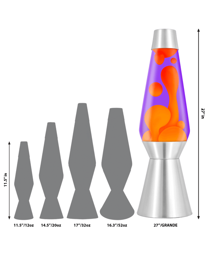 27" LAVA® Grande Lamp - Yellow wax / purple liquid-Lava-Tools 4 Teaching-Classroom Decor and More