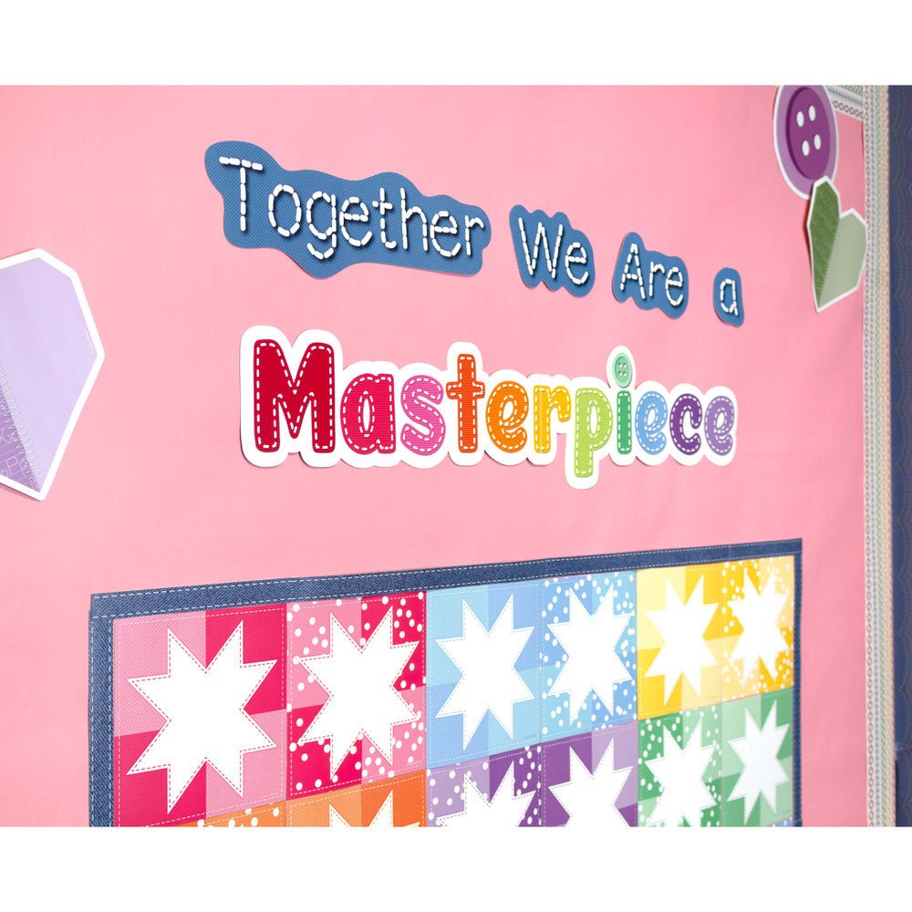 PrePunched Bulletin Board Set Together We Are a Masterpiece-Bulletin Board Sets-Tools 4 Teaching-Classroom Decor and More