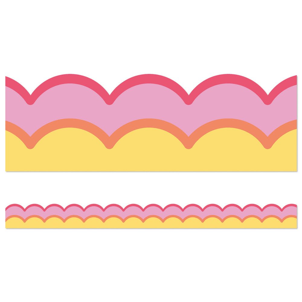 Retro Remix Warm Waves Border - Tools 4 Teaching