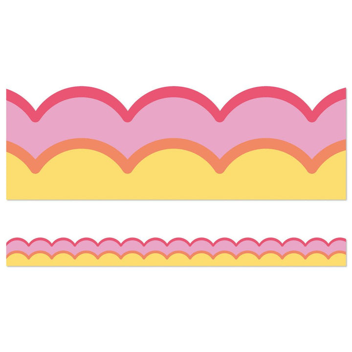 Retro Remix Warm Waves Border - Tools 4 Teaching