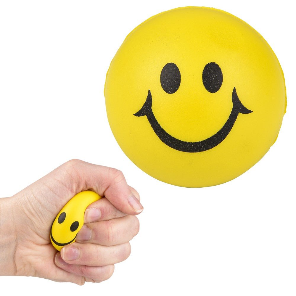 2" Smiley Face Stress Ball (Assorted) - Tools 4 Teaching