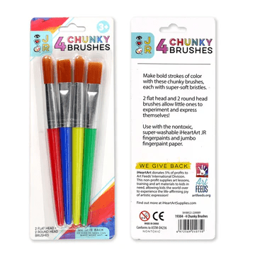 JR 4 Chunky Brushes-Craft Activity-Tools 4 Teaching-Classroom Decor and More