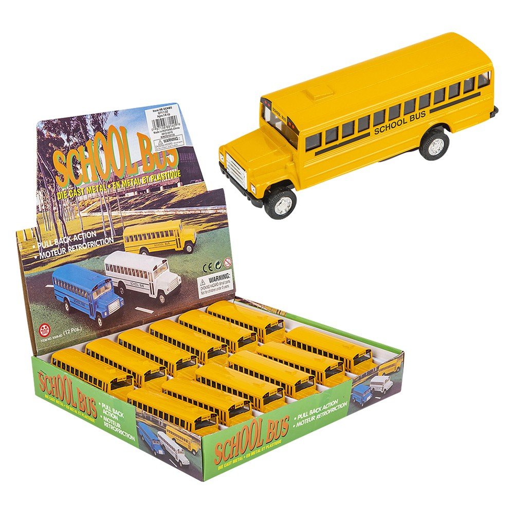 5" Diecast Pull Back School Bus - Tools 4 Teaching