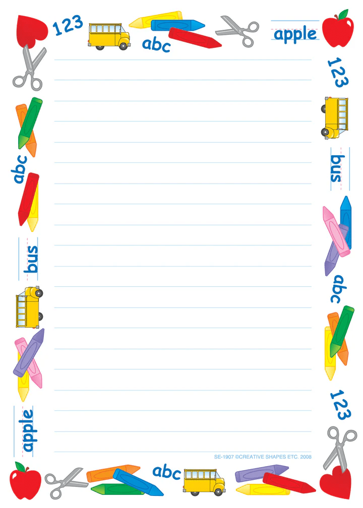 School Time Lined Notepad-Notepads-Tools 4 Teaching-Classroom Decor and More