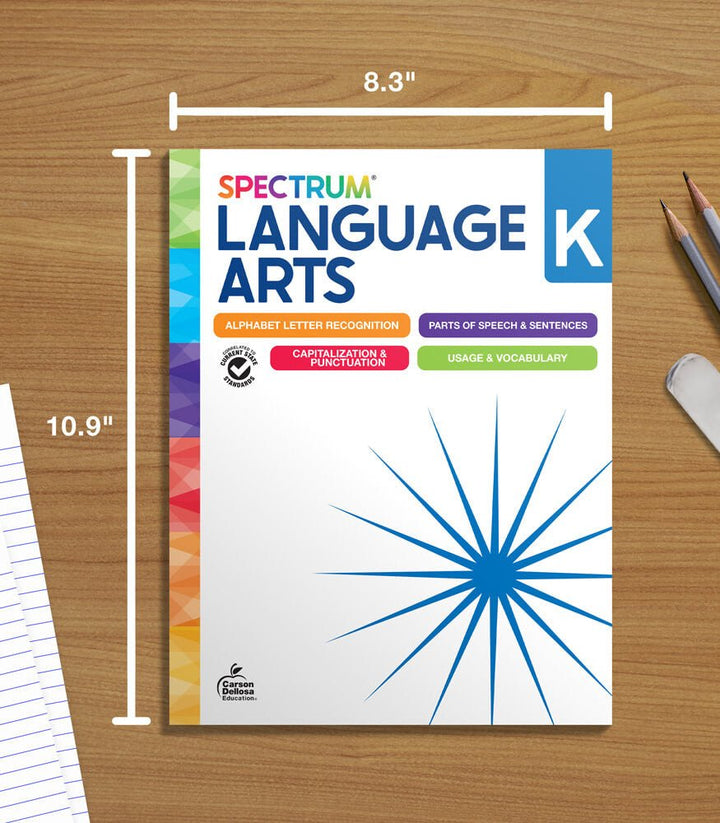 Spectrum Language Arts Workbook Grade K Paperback - Tools 4 Teaching