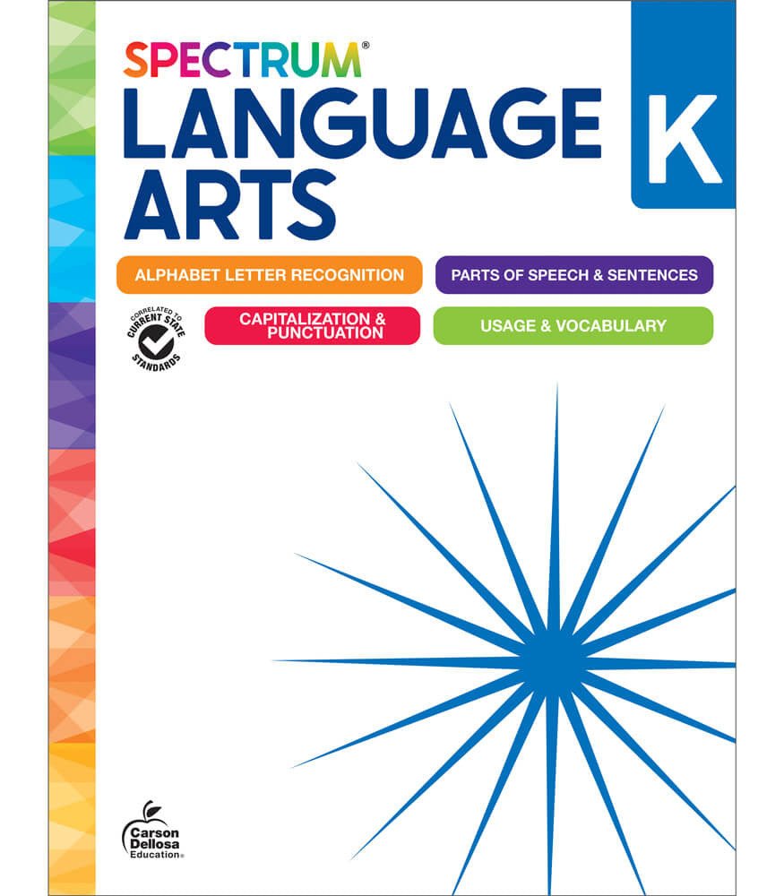 Spectrum Language Arts Workbook Grade K Paperback - Tools 4 Teaching