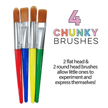 JR 4 Chunky Brushes-Craft Activity-Tools 4 Teaching-Classroom Decor and More