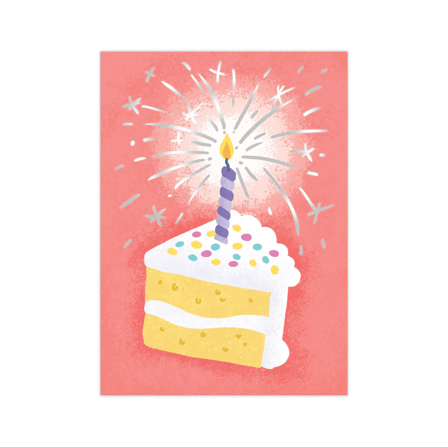 Slice of Cake Foil Bday Card-Birthday-Tools 4 Teaching-Classroom Decor and More