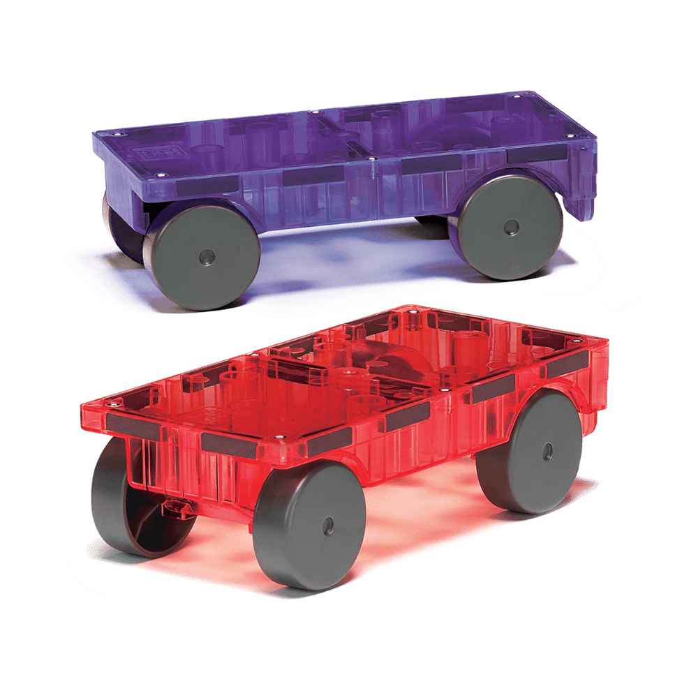 *Magna-Tiles® Cars 2-Piece Purple & Red-Magnatiles-Tools 4 Teaching-Classroom Decor and More