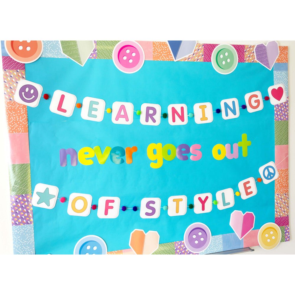 Crafty and Cool Colorful Button CutOuts-Accents-Tools 4 Teaching-Classroom Decor and More