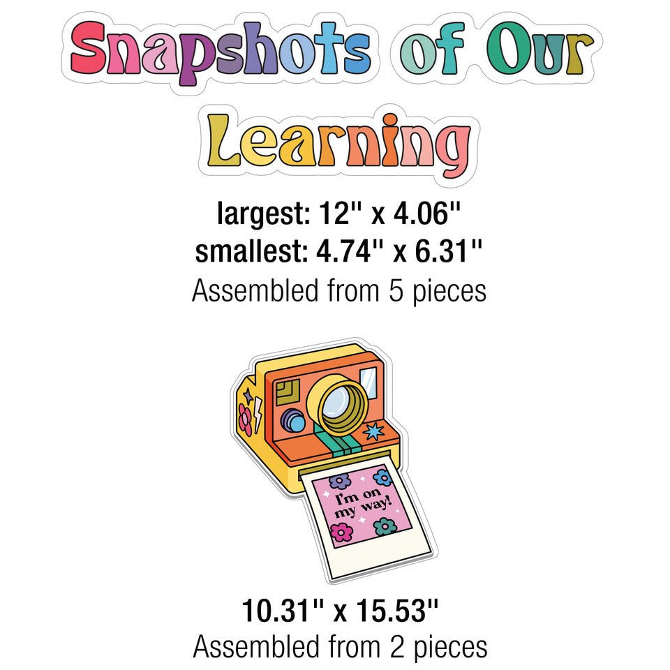 Retro Remix Prepunched Bulletin Board Set Snapshots of Our Learning-Bulletin Board Sets-Tools 4 Teaching-Classroom Decor and More