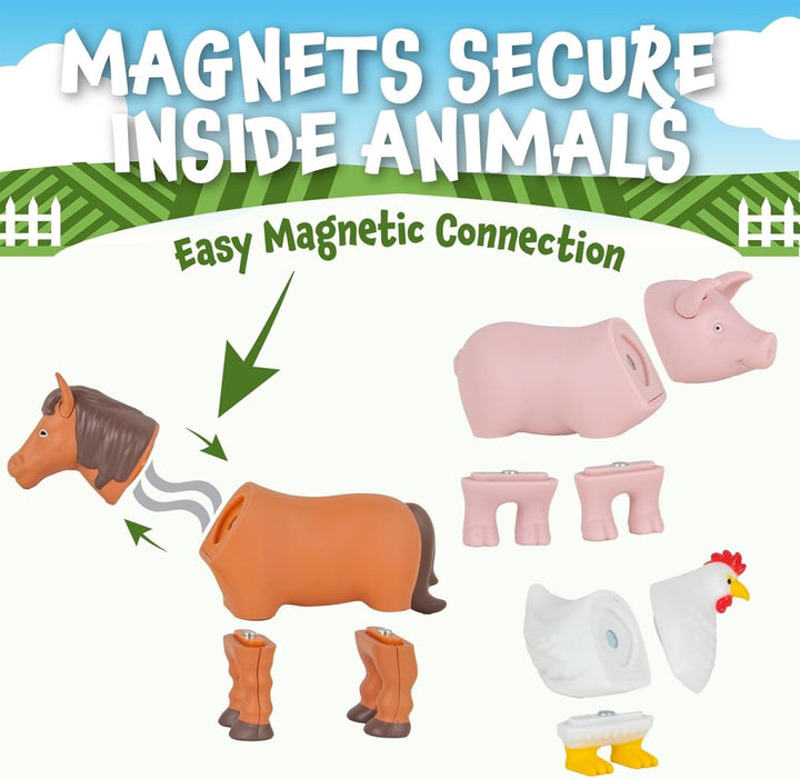 Mini Magnetic Mix or Match Animals Farm Deluxe-Toys-Tools 4 Teaching-Classroom Decor and More