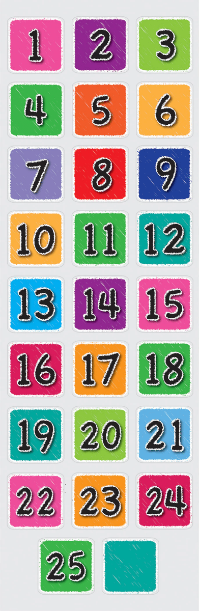 Numbers 1-25, plus blank Chalk Look-Numbers, Counting &amp; Sorting-Tools 4 Teaching-Classroom Decor and More