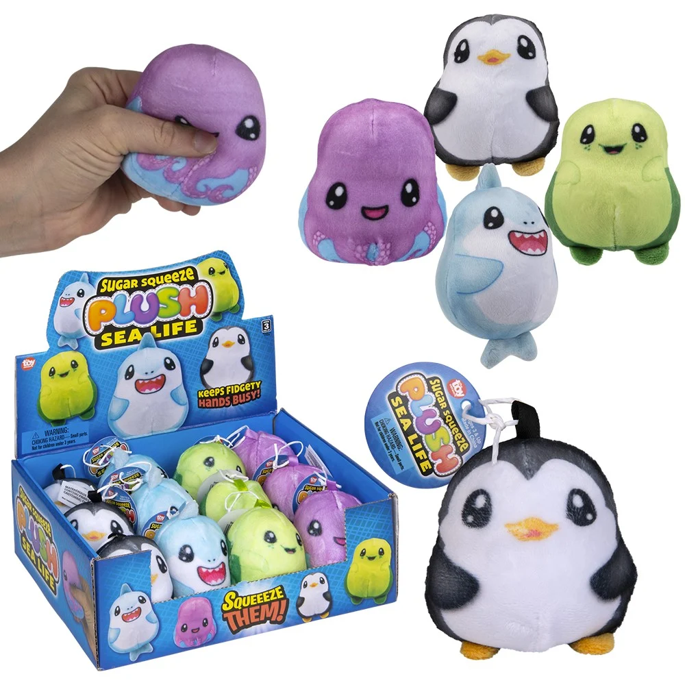 2.75" Sugar Squeeze Plush Sealife (Assorted) - Tools 4 Teaching