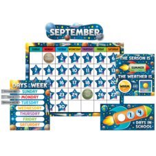 Outer Space Crew Calendar Bulletin Board-Bulletin Board Sets-Tools 4 Teaching-Classroom Decor and More