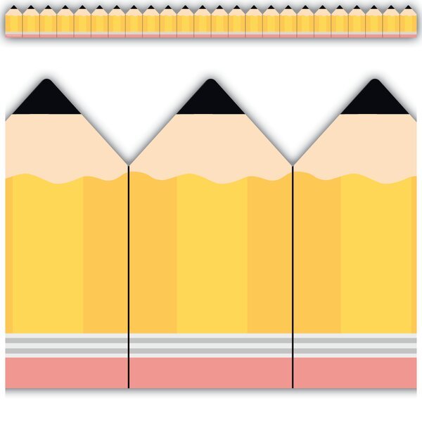 Pencils Die-Cut Border Trim-Borders-Tools 4 Teaching-Classroom Decor and More