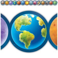 Outer Space Crew Planets Die-Cut Border Trim-Borders-Tools 4 Teaching-Classroom Decor and More