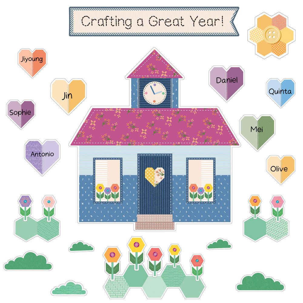 Crafty And Cool Crafting A Great Year Bulletin Board Set-Bulletin Board Sets-Tools 4 Teaching-Classroom Decor and More
