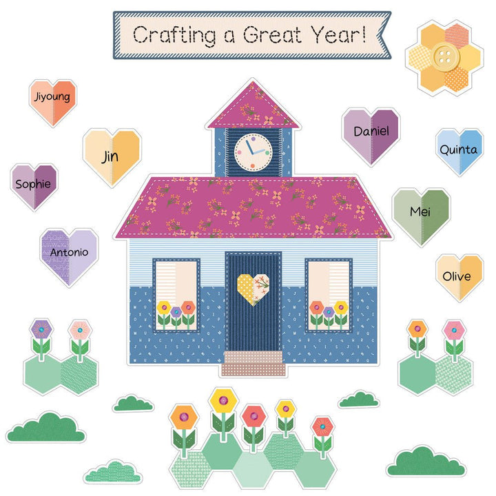 Crafty And Cool Crafting A Great Year Bulletin Board Set-Bulletin Board Sets-Tools 4 Teaching-Classroom Decor and More