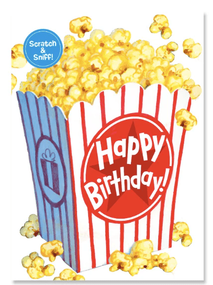 Popcorn Scratch n Sniff Card-Birthday-Tools 4 Teaching-Classroom Decor and More