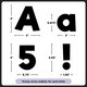 Black 4" Everyday Letters Combo Pack