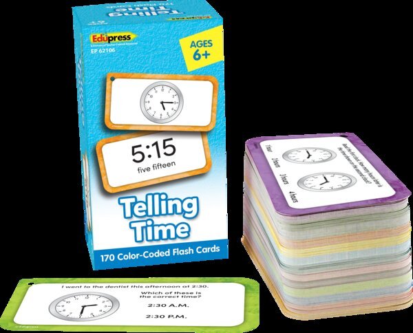 Telling Time Flash Cards Deluxe Set-Flashcards-Tools 4 Teaching-Classroom Decor and More