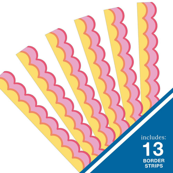 Retro Remix Warm Waves Border - Tools 4 Teaching