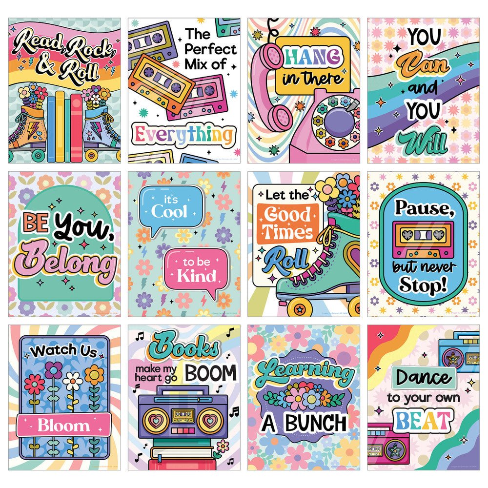 Retro Remix Mini Poster Set-Posters-Tools 4 Teaching-Classroom Decor and More