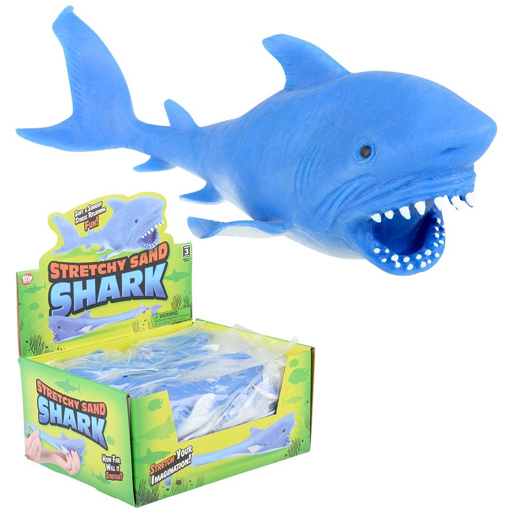 7" Stretchy Sand Shark-Fidgets-Tools 4 Teaching-Classroom Decor and More