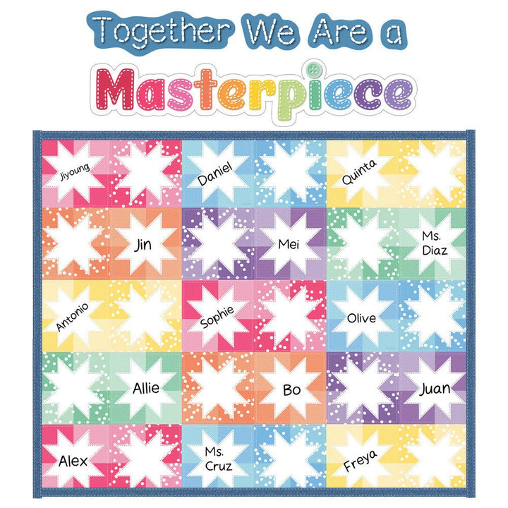 PrePunched Bulletin Board Set Together We Are a Masterpiece-Bulletin Board Sets-Tools 4 Teaching-Classroom Decor and More