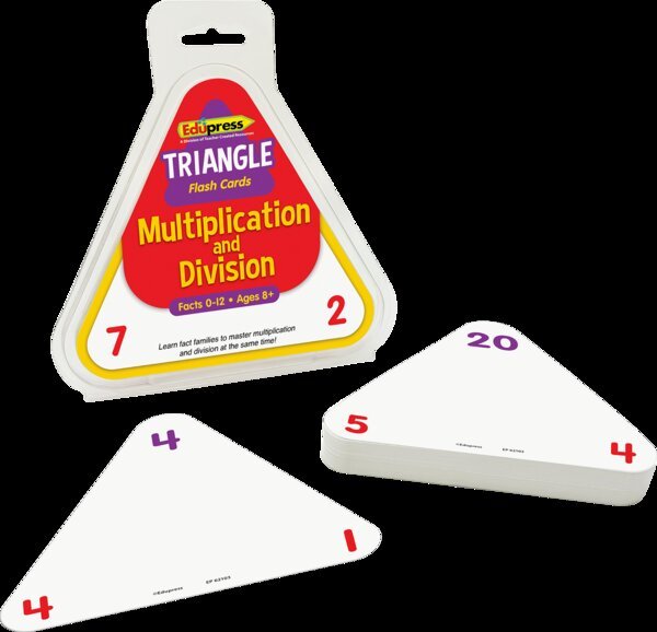 Multiplication and Division Triangle Flash Cards-Flashcards-Tools 4 Teaching-Classroom Decor and More
