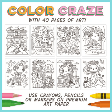 Color Craze Princess-Activity Pads-Tools 4 Teaching-Classroom Decor and More