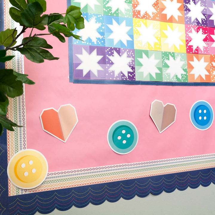 Crafty and Cool Colorful Button CutOuts-Accents-Tools 4 Teaching-Classroom Decor and More
