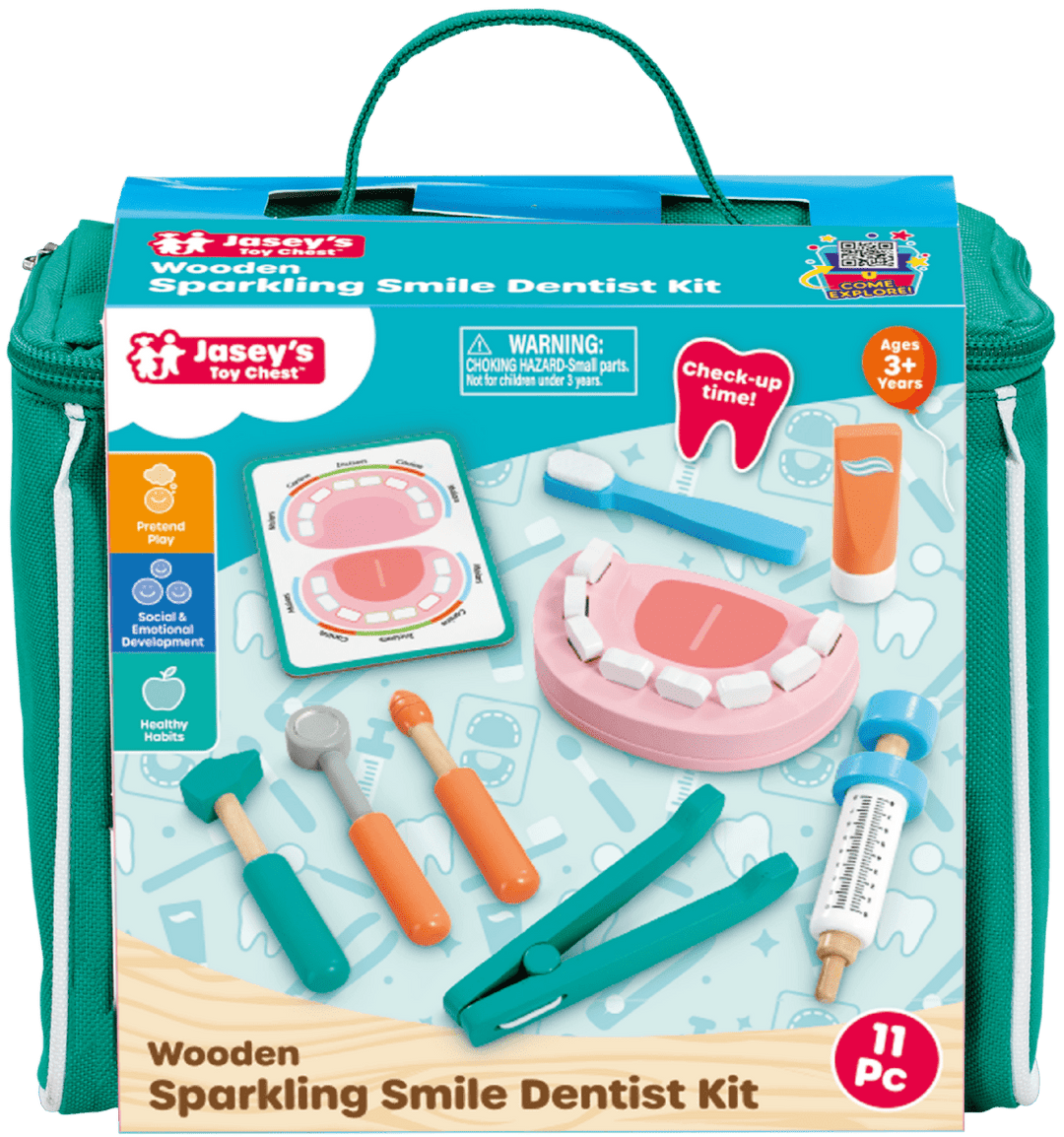 Wooden Sparkling Smile Dentist Set - Tools 4 Teaching