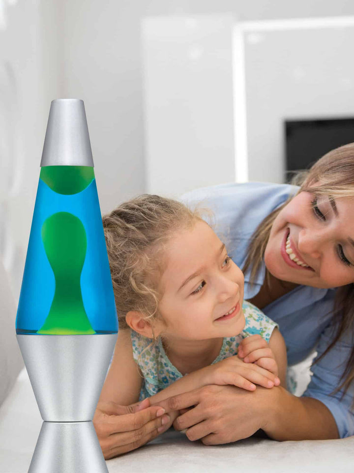 14.5'' LAVA® Lamp - Yellow wax / blue liquid-Lava-Tools 4 Teaching-Classroom Decor and More