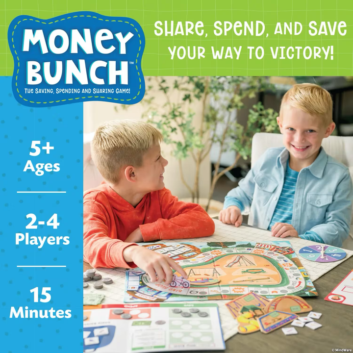 Money Bunch: Save, Spend, Share Peaceable Kingdom Cooperative Board Game - Tools 4 Teaching