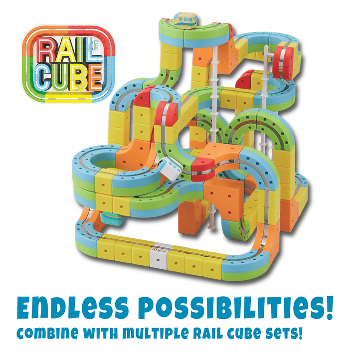 Rail Cube Magnetic Monorail Starter Set-Building-Tools 4 Teaching-Classroom Decor and More
