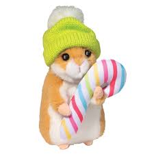 Hamster with Winter Hat and Candy Cane-Tools 4 Teaching-Classroom Decor and More