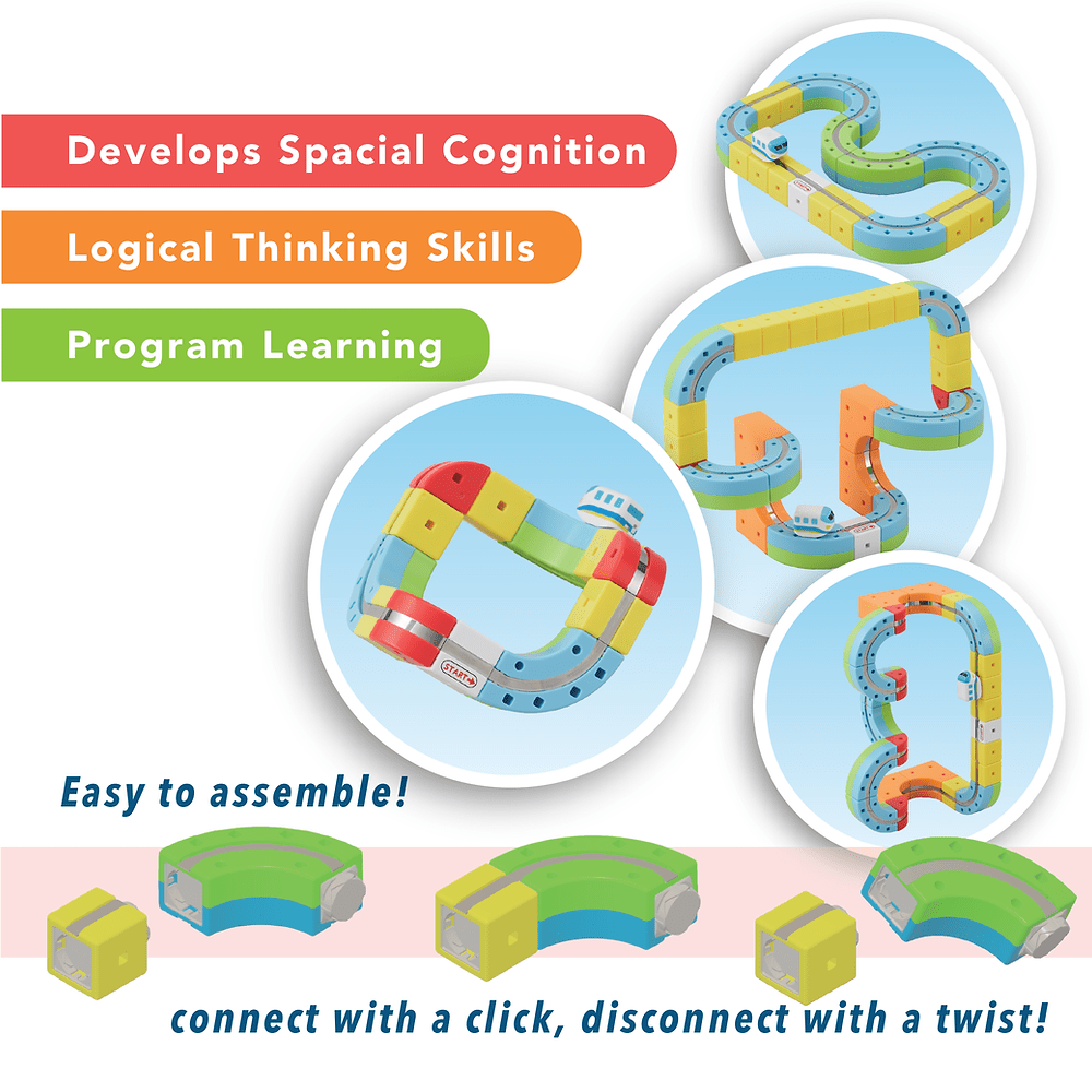 Rail Cube Magnetic Monorail Starter Set-Building-Tools 4 Teaching-Classroom Decor and More