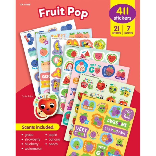 Fruit Pop Smelly Stickers Variety Pack-Stickers-Tools 4 Teaching-Classroom Decor and More