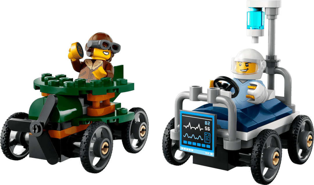 LEGO® City Airplane vs. Hospital Bed Race Car Pack - Tools 4 Teaching